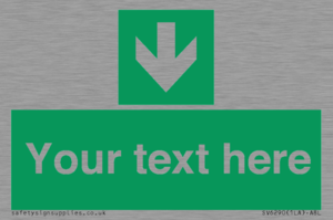 Safe condition Custom arrow down sign